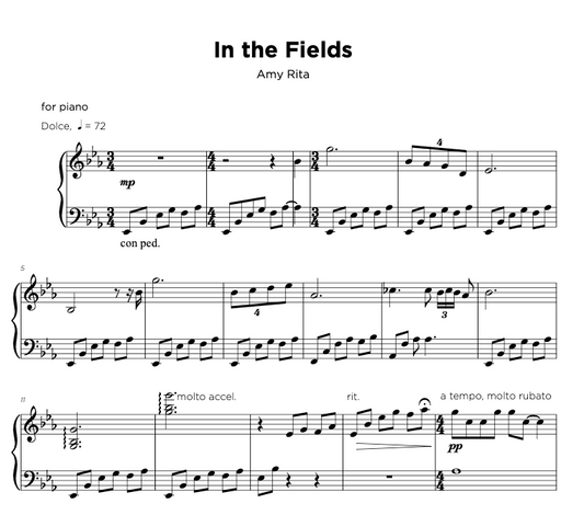 In the Fields - Sheet Music