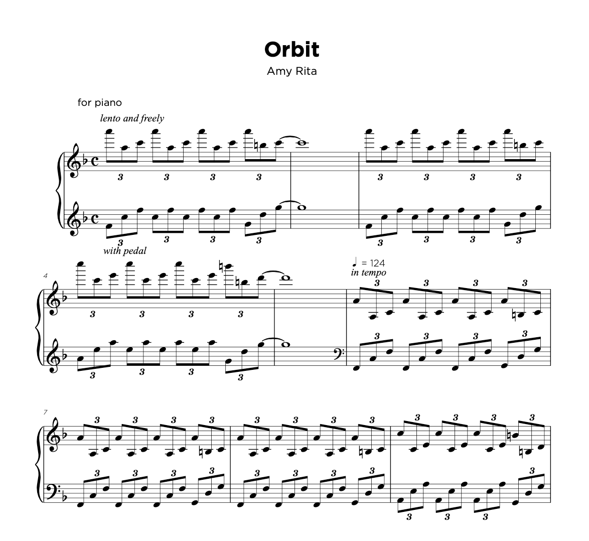 Orbit - Sheet Music